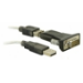 DeLOCK USB 2.0 to Serial Adapter serial cable Black USB Type-A DB-9