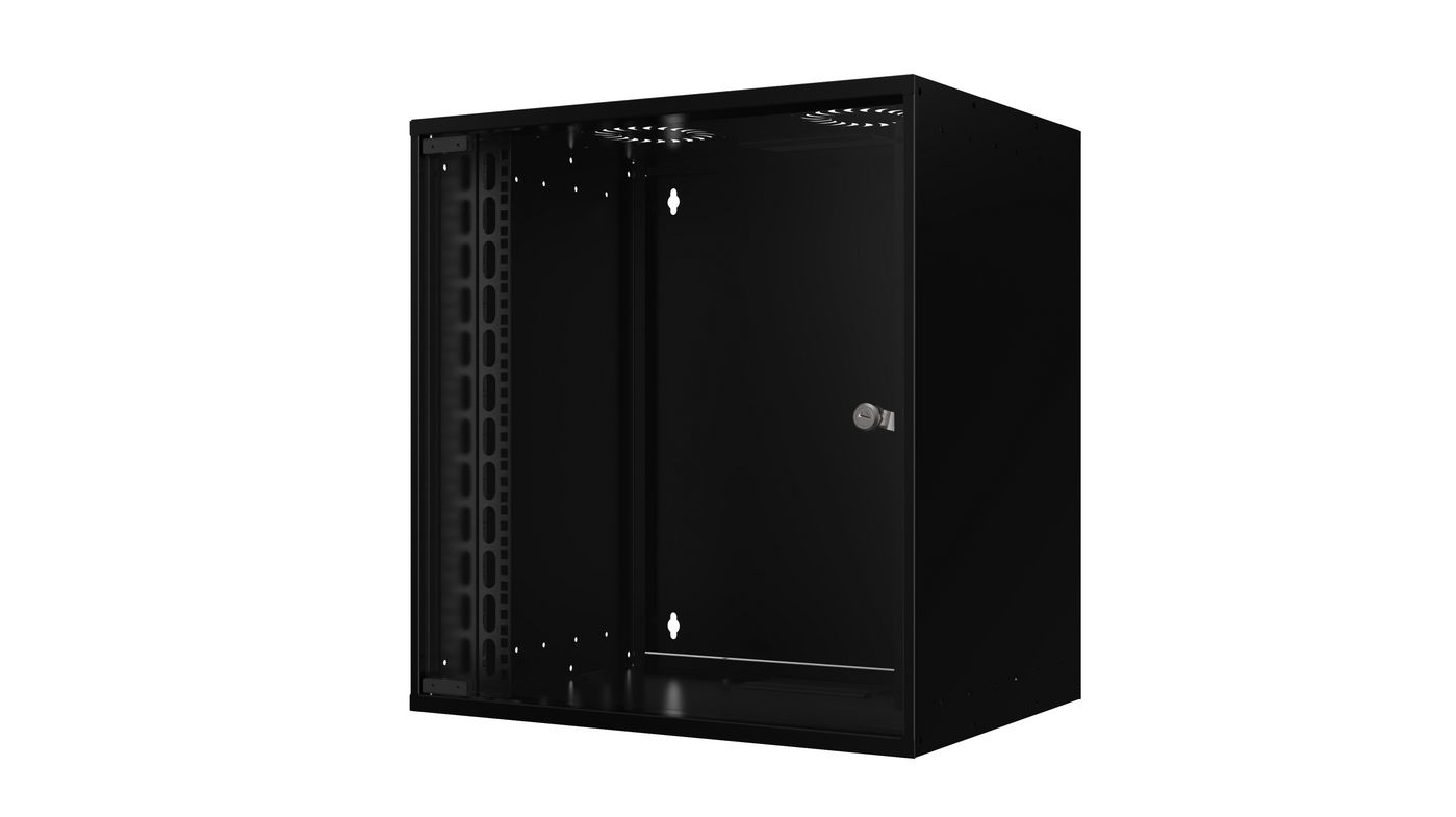 Lanview Black Rum12u40mnbl Rack Cabinet 12U Wall Mounted Rack