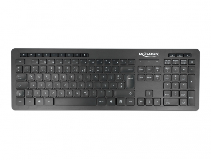 DeLOCK 12004 keyboard Home USB QWERTZ German Black