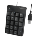 LogiLink ID0184 numeric keypad Notebook Black