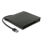 DeLOCK 42636 behuizing voor opslagstations HDD-behuizing Zwart 5.25"