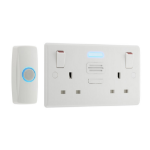 BG Electrical Nexus Double Switched 13A Power Socket with Door Chime - White