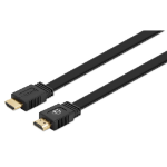Manhattan HDMI Cable with Ethernet (Flat), 4K@60Hz (Premium High Speed), 2m, Male to Male, Black, Ultra HD 4k x 2k, Fully Shielded, Gold Plated Contacts, Lifetime Warranty, Polybag  Chert Nigeria