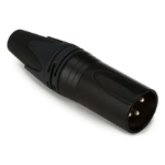 Equip 3-Pole male cable connector, Black