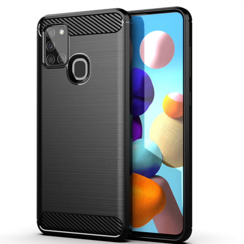 Samsung A21S Brushed Silicone Case- Black thumbnail