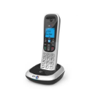 British Telecom BT 2200 Single DECT telephone Caller ID Black, Silver