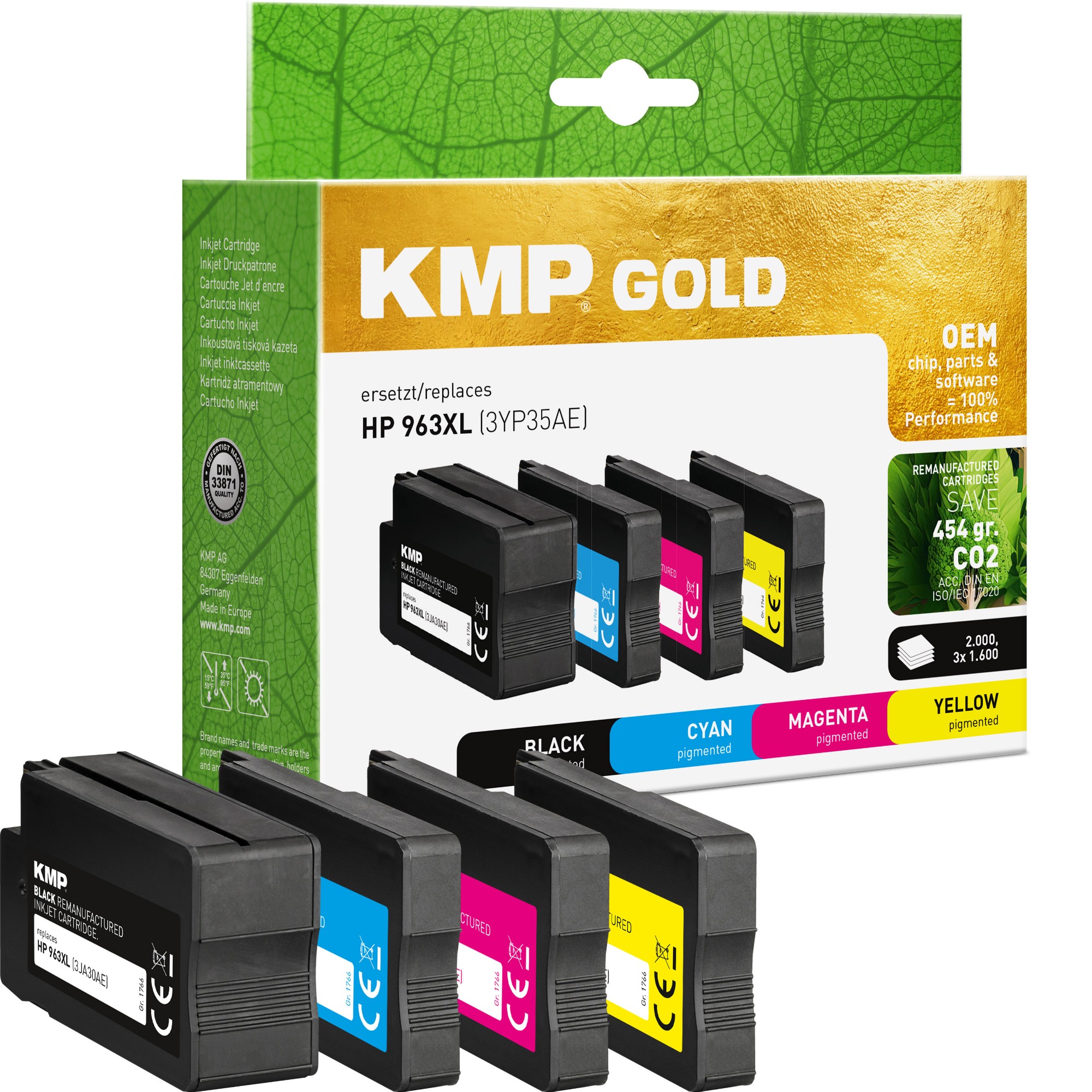 KMP 1766,6005 ink cartridge 4 pc(s) Compatible High (XL) Yield Black, Cyan, Magenta, Yellow