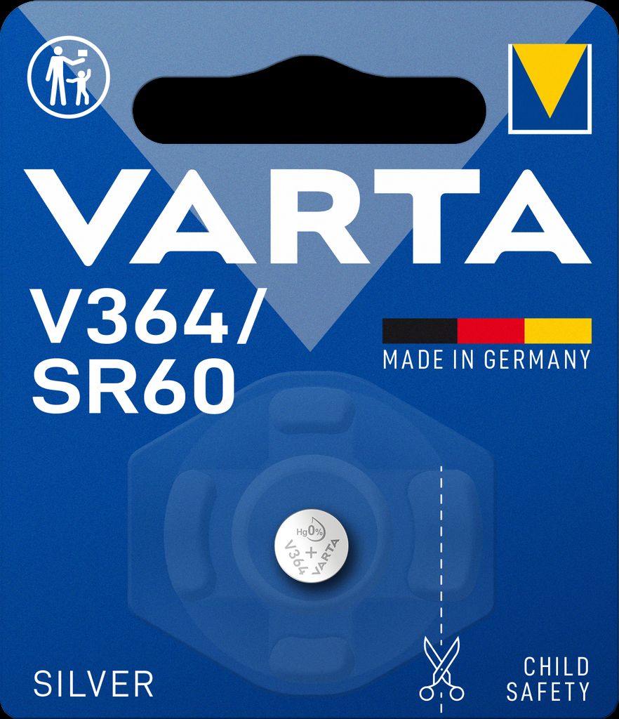 EU Product - Silver Coin button cell battery V364 / SR60 thumbnail