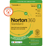 NortonLifeLock Norton 360 Standard | 1 Device | 1 Year Subscription with Automatic Renewal | Includes Secure VPN and Password Manager | PCs, Mac, Smartphones and Tablets