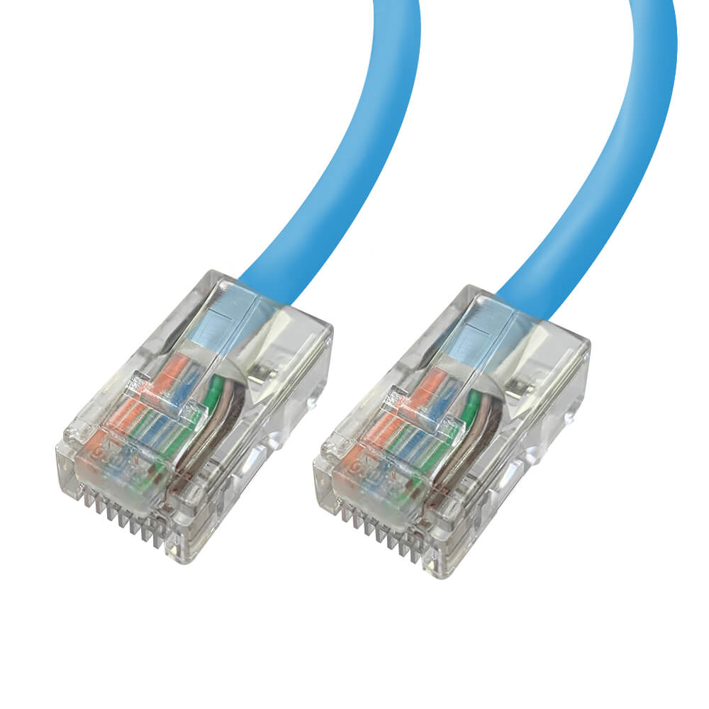 Videk Unbooted 24 AWG Cat5e UTP RJ45 Patch Cable Blue 2Mtr