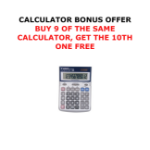 Canon HS-1200TS 12 DIGIT DUAL POWER TAX & BUSINESS FUNCTION BUY 9 GET 1 FREE