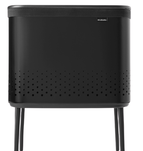 Brabantia Bo Laundry Bin - 60 L - Rectangular - Black - Black -...