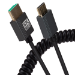 Maplin HDMI to Mini HDMI Coiled Cable 8K Ultra HD @60Hz 1m - Black