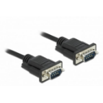DeLOCK 86573 seriële kabel Zwart 1 m RS-232 Sub-D9