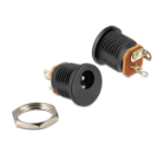 DeLOCK 65503 cable gender changer DC 2.1 x 5.5 mm Black