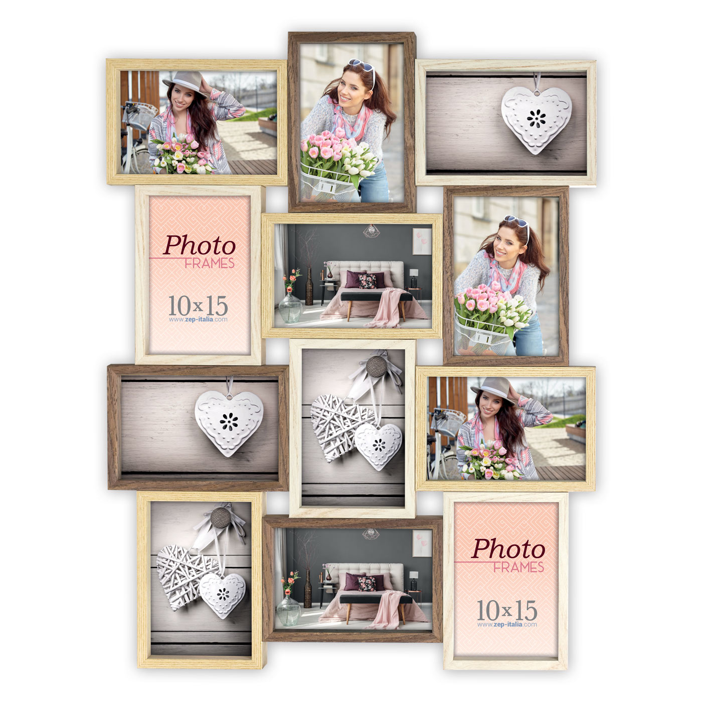 Image of ZEP Montreaux 12Q - Wood - Beige - Brown - Picture frame set -...