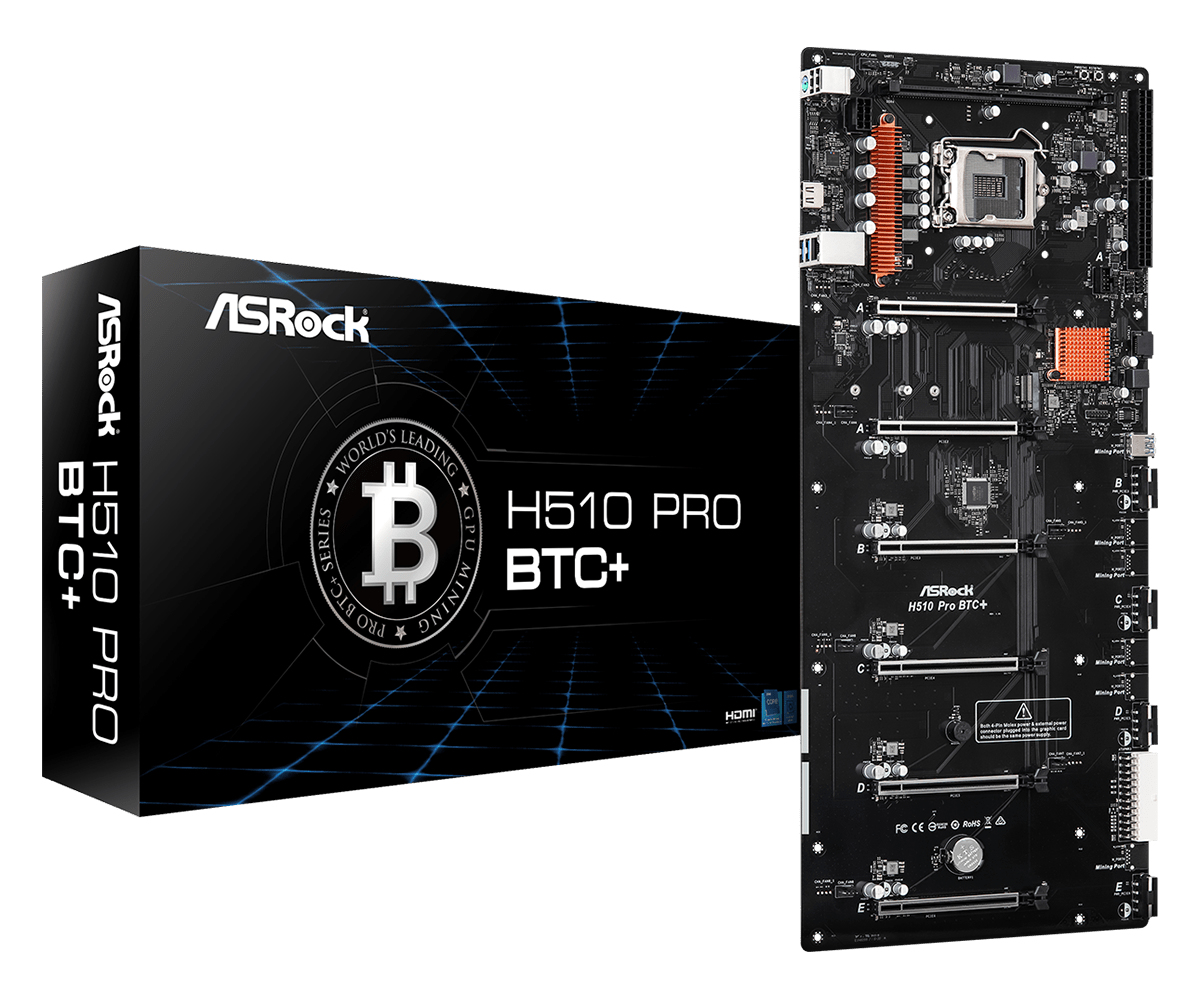 Image of Asrock H510 Pro BTC+ Intel H510 LGA 1200 (Socket H5)
