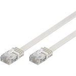 Deltaco TP-60V-FL networking cable White 0.5 m Cat6 U/UTP (UTP)