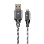 Gembird CC-USB2B-AMLM-1M-WB2 Lightning-kabel Grijs, Wit