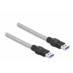 DeLOCK USB 3.2 Gen 1 Cable Type-A male to Type-A male with metal jacket 1 m
