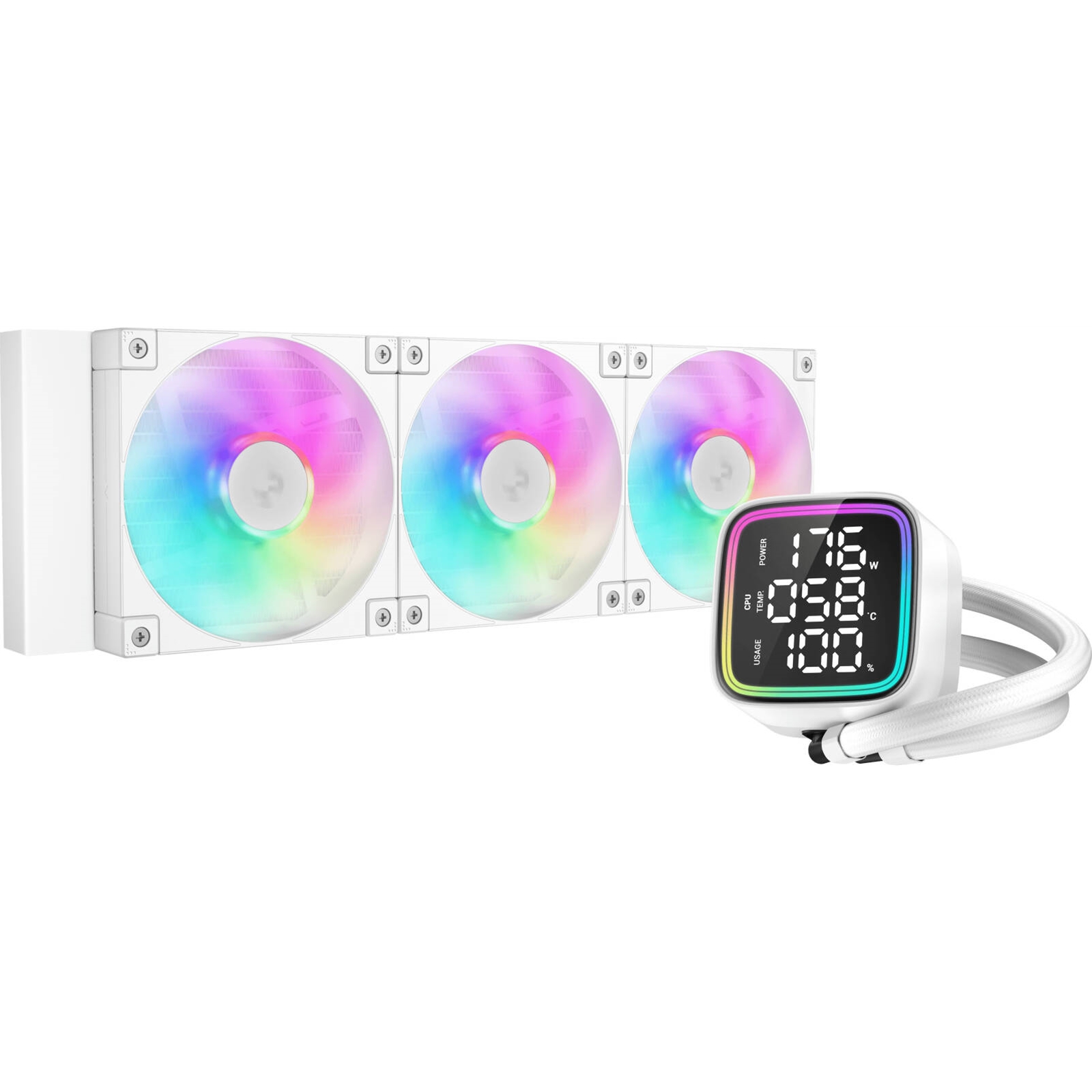 DeepCool LD 360 AIO Liquid CPU Cooler.White. Universal Socket. 360mm R