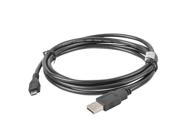 EU Product - USB MICRO(M)->USB-A(M) 2.0 KABEL 1,8m schwarz thumbnail