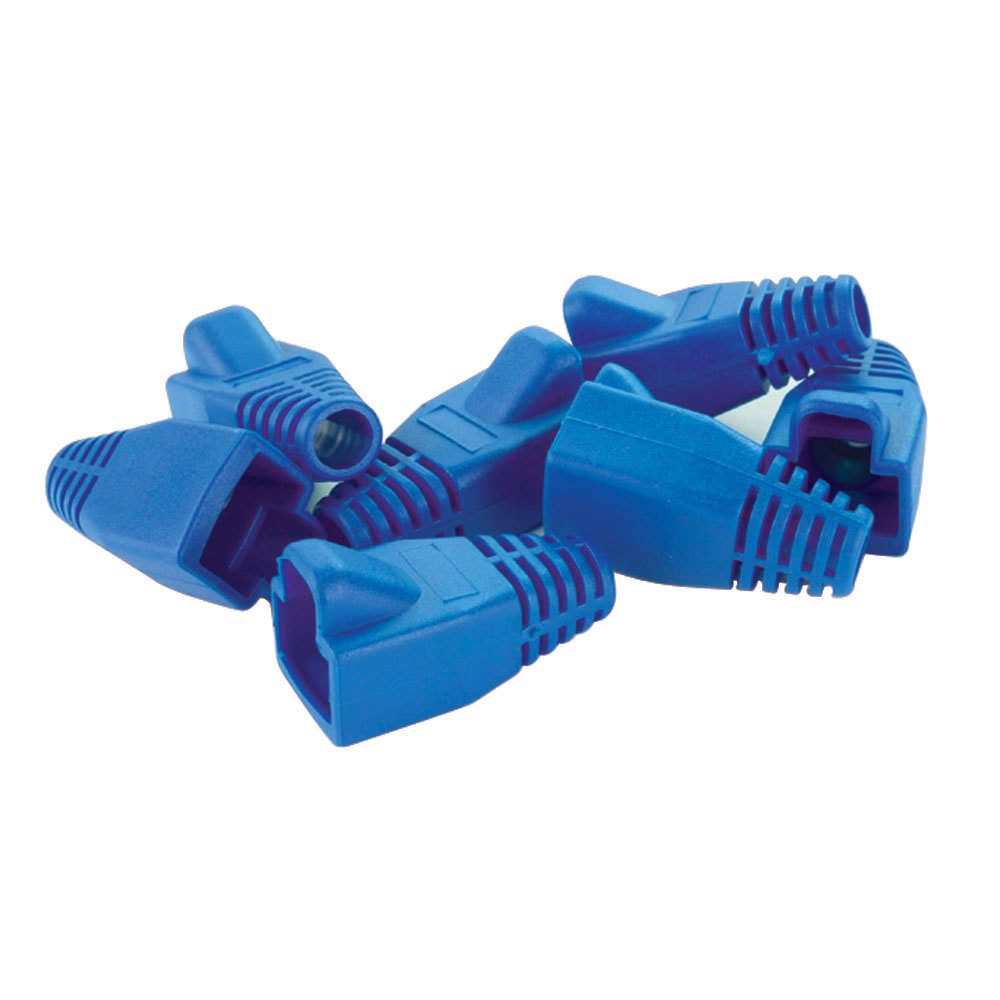 Videk Blue RJ45 Modular Strain Relief Boot - Pack 10