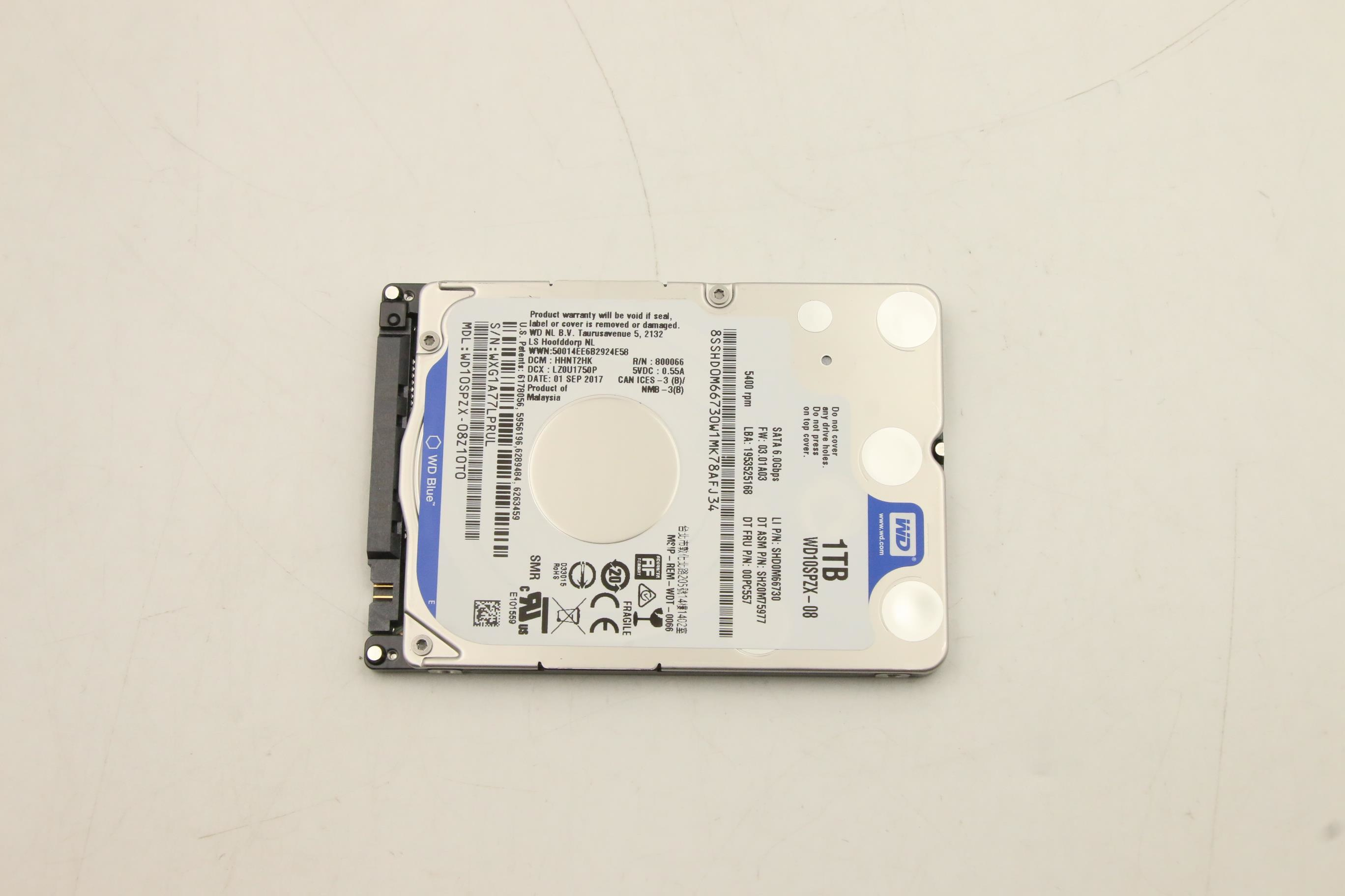 Image of Lenovo 00PC557 internal hard drive 2.5" 1000 GB Serial ATA III