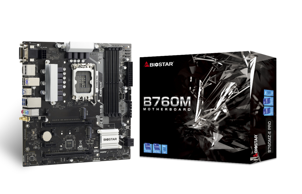 Image of Biostar B760MZ-E PRO motherboard Intel B760 LGA 1700 micro ATX
