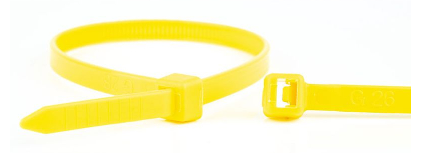 WKK 110124471 cable tie Releasable cable tie Plastic, Polyamide Yellow 100 pc(s)