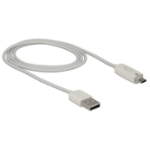 DeLOCK 1m USB 2.0 USB cable USB A Micro-USB B White