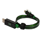 RealPower USB A/Lightning 0.75m Black, Green