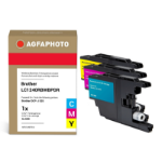 AgfaPhoto LC-1240 Rainbow-Pack inktcartridge 3 stuk(s) Compatibel Normaal rendement Cyaan, Magenta, Geel