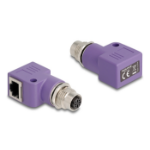 DeLOCK 60680 tussenstuk voor kabels M12 RJ45 Violet