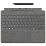 Microsoft Surface Pro X/8/9 Signature Keyboard with Copilot Button and Surface Slim 2 Pen - Platinum