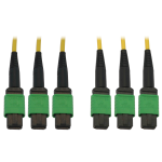 Tripp Lite N392B-45M-3X8AP 40/100G Singlemode 9/125 OS2 Fiber Optic Cable (3x8F MTP/MPO-APC F/F), LSZH, Yellow, 45 m (147 ft.)