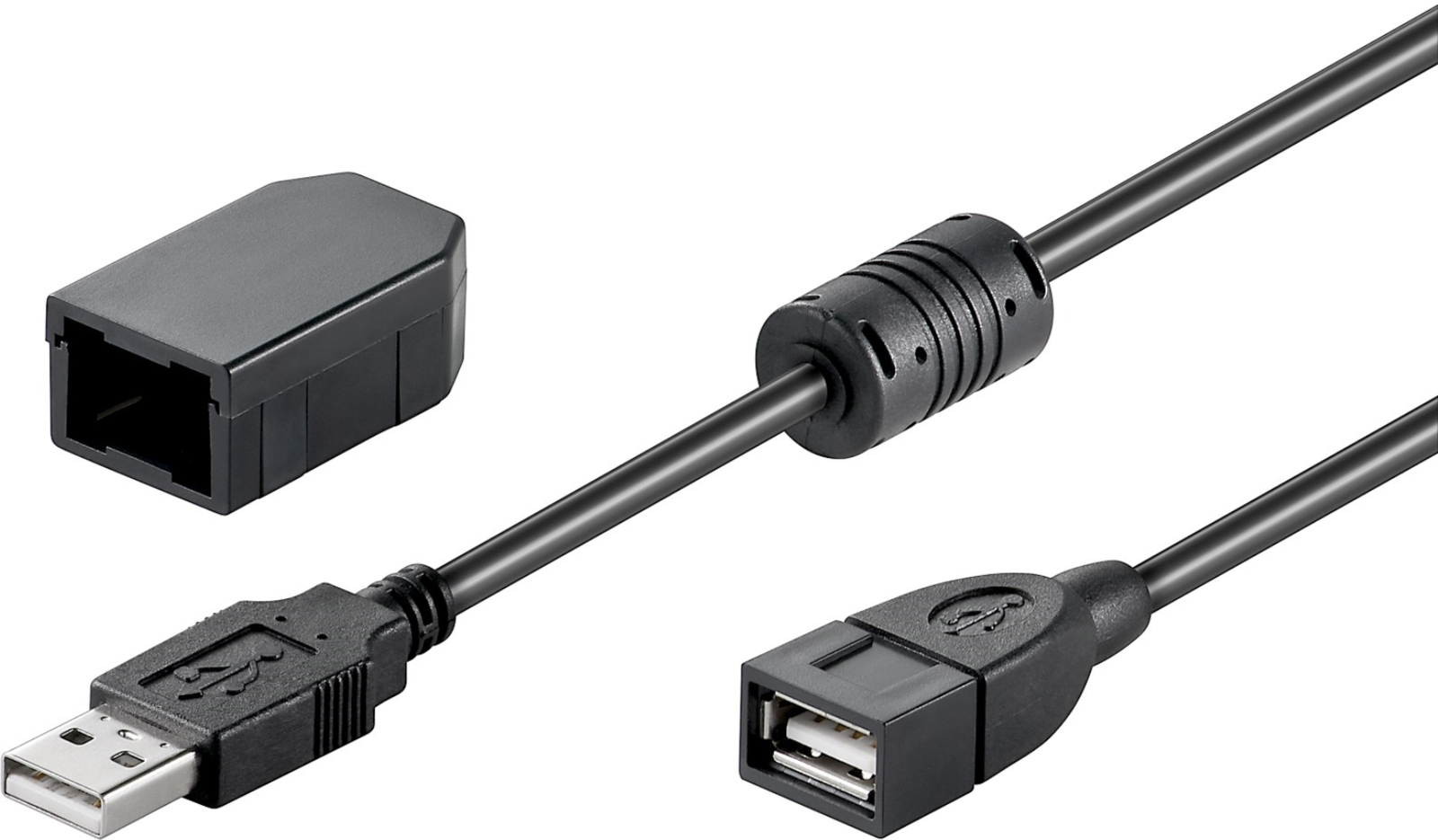 Microconnect USBAA2WF USB cable 2 m USB 2.0 USB A Black
