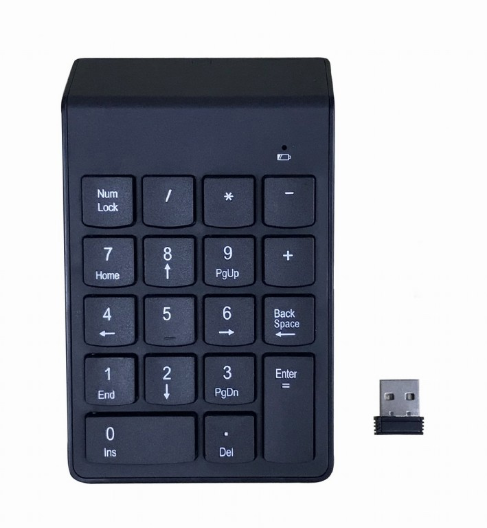 Gembird KPD-W-02 numeriskt tangentbord Bärbar dator/PC Bluetooth Svart