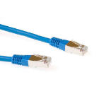 ACT Blauw 0,5 meter LSZH SFTP CAT6 patchkabel met RJ45 connectoren