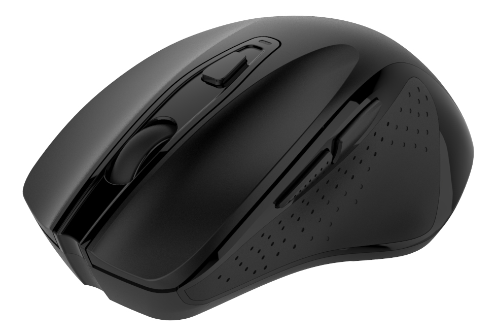 EU Product - Silent Wireless Mouse, 2400 DPI, 6 Buttons - Black thumbnail