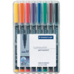 Staedtler 317 WP8 permanent marker Black, Blue, Brown, Green, Orange, Red, Violet, Yellow 8 pc(s)