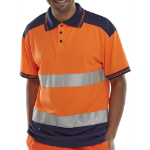 BEESWIFT Polo Shirt Two Tone Orange / Navy L