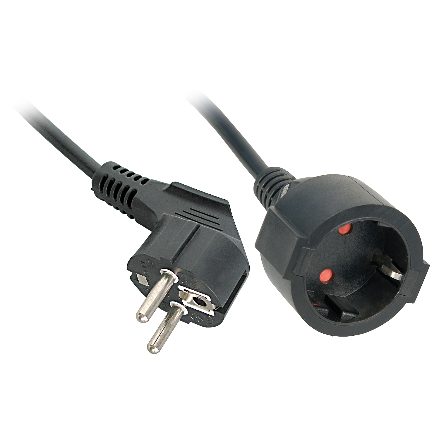 Image of Lindy 30245 power extension 5 m 2 AC outlet(s) Indoor Black