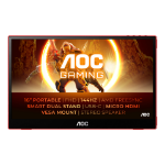AOC 16G3 téléviseur et moniteur portables Moniteur portable Noir, Rouge 39,6 cm (15.6") TFT 1920 x 1080 pixels