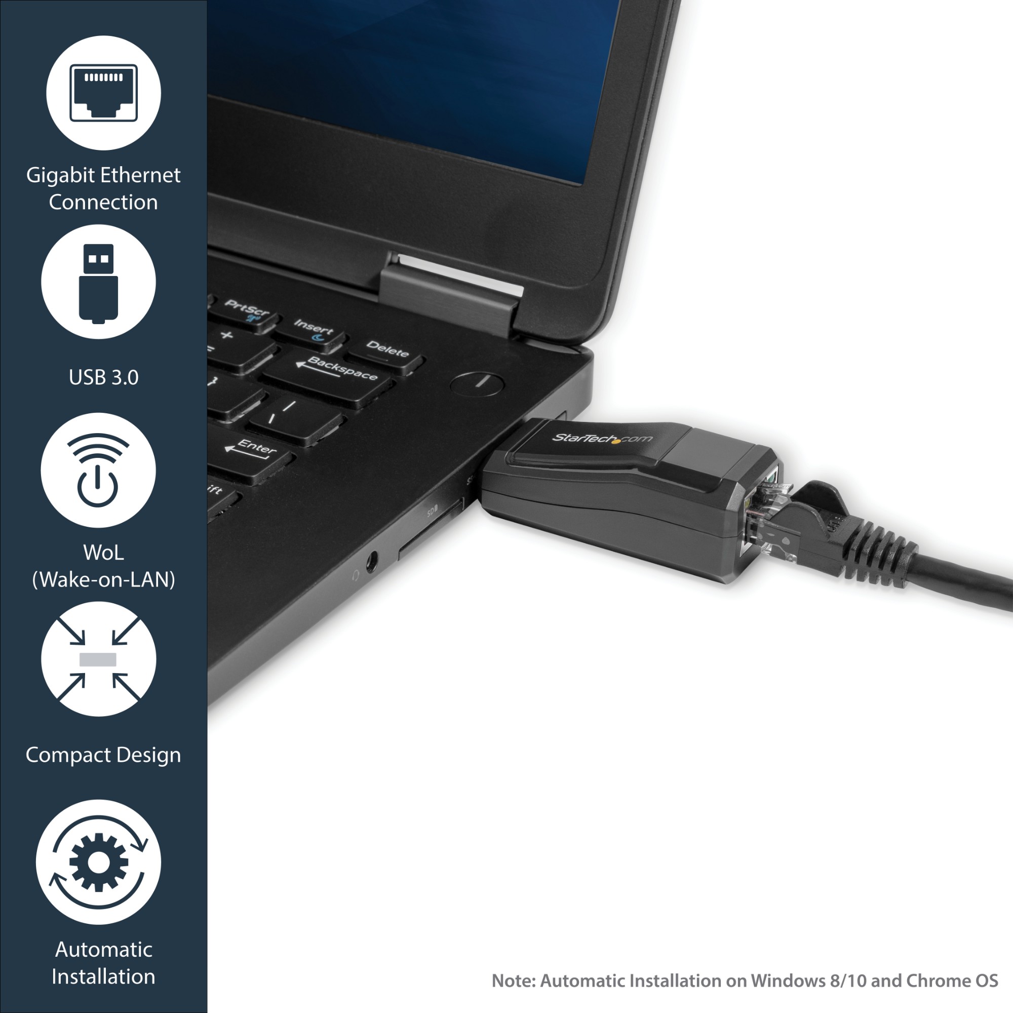 StarTech.com USB 3.0 to Gigabit Ethernet NIC Network Adapter &acirc;&euro;&ldquo; 10/100/1000 Mbps