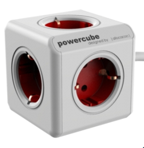 Image of Allocacoc 1306RD/DEEXPC power extension 1.5 m 5 AC outlet(s) Red,...