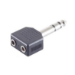 Microconnect AUDANS kabelomvandlare (hane/hona) 6.35mm 2 x 3.5mm Svart