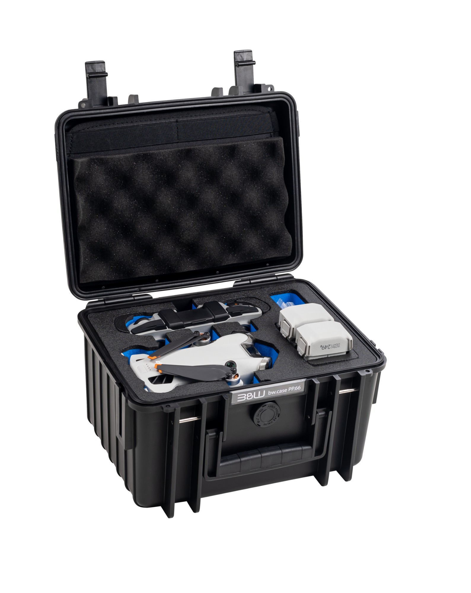 B&W Cases PP.66.B.MINI4 camera drone case Hard case Black Polyprop