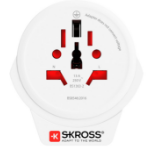 Skross 1.500266 power plug adapter Type F Universal White