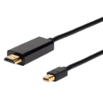 4Cabling 1.5m Mini DisplayPort Male to HDMI Male Cable | Supports 4K@60Hz as specified in HDMI 2.0